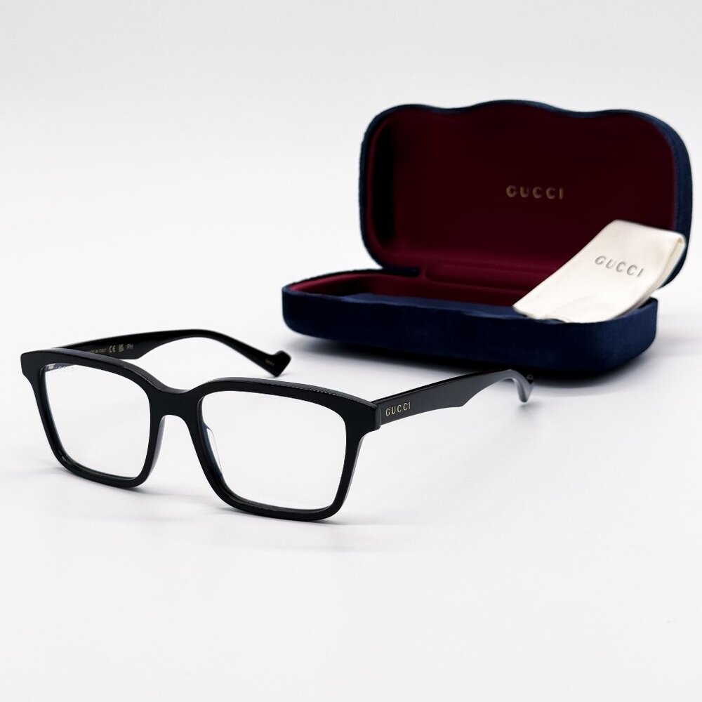 NEW GUCCI EYEGLASSES SQUARE BLACK MEN GUCCI GG0964S 001